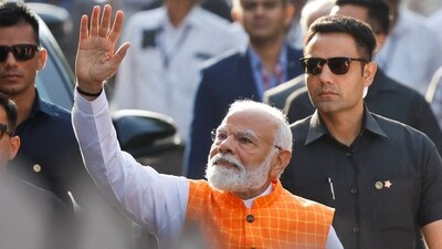 Prime Minister Narendra Modi during a road show. (Reuters file photo)