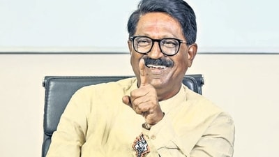 Mumbai, India - May 10, 2024: Mahavikas Aghadi candidate from Mumbai South Lok Sabha Constituency and Shiv Sena (UBT) Party`s MP Arvind Sawant talked about his vision for the constituency in an interaction with the HT Mumbai team at HT office,in Mumbai, India, on Friday, 10, 2024.(Photo by Raju Shinde/ Hindustan Times) Mumbai, India - May 10, 2024: Mahavikas Aghadi candidate from Mumbai South Lok Sabha Constituency and Shiv Sena (UBT) Party`s MP Arvind Sawant talked about his vision for the constituency in an interaction with the HT Mumbai team at HT office,in Mumbai, India, on Friday, 10, 2024.(Photo by Raju Shinde/ Hindustan Times)
