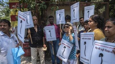 Mumbai, India - May 11, 2024: Khar residence raise voice against election commission for a free and fair election at Santacruz in Mumbai, India, on Saturday, May 11, 2024. (Photo by Satish Bate/ Hindustan Times) (Hindustan Times) Mumbai, India - May 11, 2024: Khar residence raise voice against election commission for a free and fair election at Santacruz in Mumbai, India, on Saturday, May 11, 2024. (Photo by Satish Bate/ Hindustan Times) (Hindustan Times)