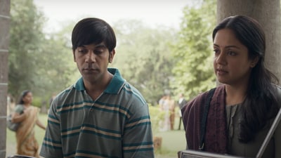 Rajkummar Rao and Jyotika in a still from Srikanth. Rajkummar Rao and Jyotika in a still from Srikanth.