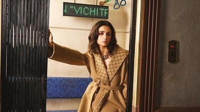 Alia Bhatt stuns in brown high-slit overcoat styled by Anaita Shroff Adajania. The actor recently made a splash at the Met Gala this year with her saree look. (PC/Instagram/aliaabhatt) Alia Bhatt stuns in brown high-slit overcoat styled by Anaita Shroff Adajania. The actor recently made a splash at the Met Gala this year with her saree look. (PC/Instagram/aliaabhatt)