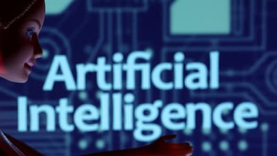 Artificial Intelligence words are seen in this illustration taken in March. (REUTERS)
