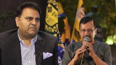 Ex-Pak minister Fawad Chaudhary and Delhi chief minister Arvind Kejriwal. (File) Ex-Pak minister Fawad Chaudhary and Delhi chief minister Arvind Kejriwal. (File)