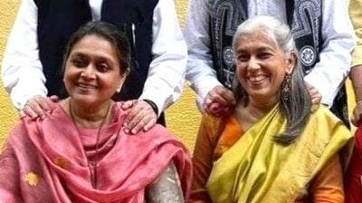 Supriya Pathak and Ratna Pathak Shah at an event together. Supriya Pathak and Ratna Pathak Shah at an event together.