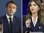 According to the passage of her book obtained by NBC News, Kristy Noem highlighted her visit to Paris and a scheduled meeting with Emmanuel Macron.