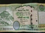 **EDS: WITH STORY** Kathmandu: A Rs. 100 Nepal bank note. Nepal government has decided to replace the map of Nepal printed in the background of bank note amounting to Rs. 100 with the new pointed map. (PTI Photo) (PTI05_03_2024_000362B)