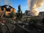 Firefighters work at a site of a Russian missile strike, amid Russia's attack on Ukraine, in Kharkiv, Ukraine May 10, 2024. REUTERS/Vyacheslav Madiyevskyy/File Photo