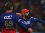 Royal Challengers Bengaluru's Virat Kohli, right, celebrates the dismissal of Delhi Capitals' Jake Fraser-McGurk during the Indian Premier League match. Royal Challengers Bengaluru's Virat Kohli, right, celebrates the dismissal of Delhi Capitals' Jake Fraser-McGurk during the Indian Premier League match.