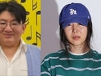 HYBE chairperson Bang Si-Hyuk and ADOR CEO Min Hee-jin. HYBE chairperson Bang Si-Hyuk and ADOR CEO Min Hee-jin.