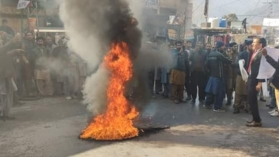 Protests erupt in Pakistan occupied Kashmir (Photo - ANI) Protests erupt in Pakistan occupied Kashmir (Photo - ANI)