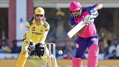 Rajasthan Royals' skipper Sanju Samson plays a shot. (IPL)