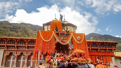 Chamoli: Badrinath Temple being decorated ahead of the opening of its portals for devotees for the 'Char Dham Yatra', in Chamoli district, Saturday, May 11, 2024. (PTI Photo) Chamoli: Badrinath Temple being decorated ahead of the opening of its portals for devotees for the 'Char Dham Yatra', in Chamoli district, Saturday, May 11, 2024. (PTI Photo)