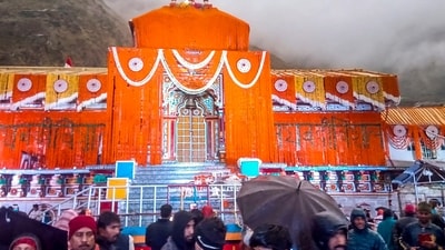 The temple's chief priest, Rawal Ishwar Prasad Namboodiri, members of the Badrinath-Kedarnath temple committee, including its chairperson Ajendra Ajay, and Chamoli District Magistrate Himanshu Khurana, among others, were present. (PTI) The temple's chief priest, Rawal Ishwar Prasad Namboodiri, members of the Badrinath-Kedarnath temple committee, including its chairperson Ajendra Ajay, and Chamoli District Magistrate Himanshu Khurana, among others, were present. (PTI)