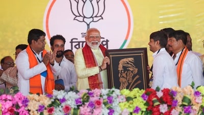 In his second visit to West Bengal this month, Prime Minister Narendra Modi is holding four rallies in the state today to boost the campaign for the Bharatiya Janata Party. (PTI) In his second visit to West Bengal this month, Prime Minister Narendra Modi is holding four rallies in the state today to boost the campaign for the Bharatiya Janata Party. (PTI)