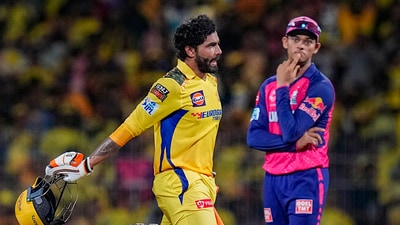 Ravindra Jadeja became the third batter given out, obstructing the field in the IPL after Yusuf Pathan in 2013 and Amit Mishra in 2019. (PTI) Ravindra Jadeja became the third batter given out, obstructing the field in the IPL after Yusuf Pathan in 2013 and Amit Mishra in 2019. (PTI)
