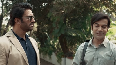 Sharad Kelkar and Rajkummar Rao in a still from Srikanth. Sharad Kelkar and Rajkummar Rao in a still from Srikanth.
