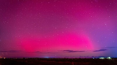 People in Kansas, Nebraska, Iowa, Michigan, Minnesota and other Midwestern states were able to capture photos of bright colours along the horizon. (AFP) People in Kansas, Nebraska, Iowa, Michigan, Minnesota and other Midwestern states were able to capture photos of bright colours along the horizon. (AFP)