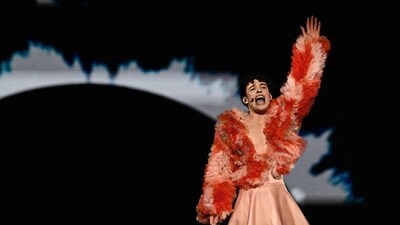 Nemo became the first artist identifying as a non-binary person to win the contest. (AFP) Nemo became the first artist identifying as a non-binary person to win the contest. (AFP)