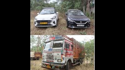 Vehicles seized by the Jalandhar police from drug suppliers. Vehicles seized by the Jalandhar police from drug suppliers.