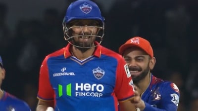 Virat Kohli and Ishant Sharma were involved in friendly banters during RCB vs DC clash. (X Image)