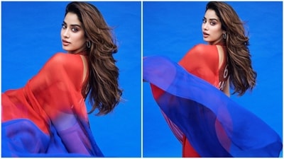 Assisted by hair stylist Marce Pedrozo, Janhvi styled her lustrous tresses into soft curls and left it open in the side partition to let them beautifully cascade down her shoulder and complement her chic look. (Instagram/@janhvikapoor) Assisted by hair stylist Marce Pedrozo, Janhvi styled her lustrous tresses into soft curls and left it open in the side partition to let them beautifully cascade down her shoulder and complement her chic look. (Instagram/@janhvikapoor)