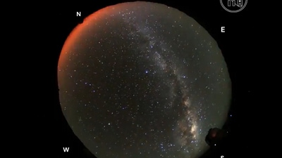 Rare auroral activity in Ladakh captured by Indian researchers (X/@PrinSciAdvOff) Rare auroral activity in Ladakh captured by Indian researchers (X/@PrinSciAdvOff)