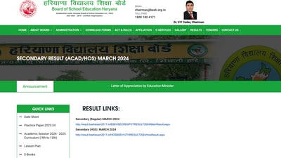Haryana board 10th result 2024 released, direct link to check HBSE Class 10 marks on bseh.org.in Haryana board 10th result 2024 released, direct link to check HBSE Class 10 marks on bseh.org.in
