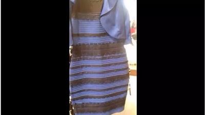 The gold and white dress that went viral in 2015. The gold and white dress that went viral in 2015.