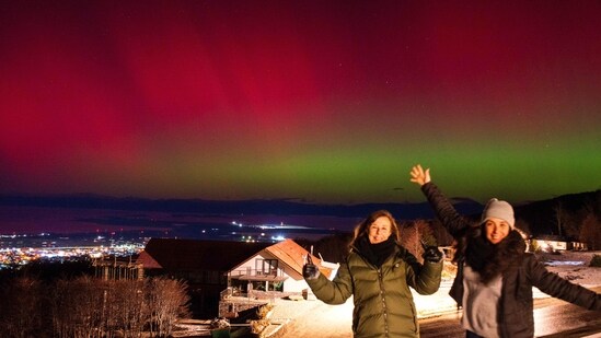 NOAA issued a rare severe geomagnetic storm warning when a solar outburst reached Earth on Friday afternoon, hours sooner than anticipated.(AFP)