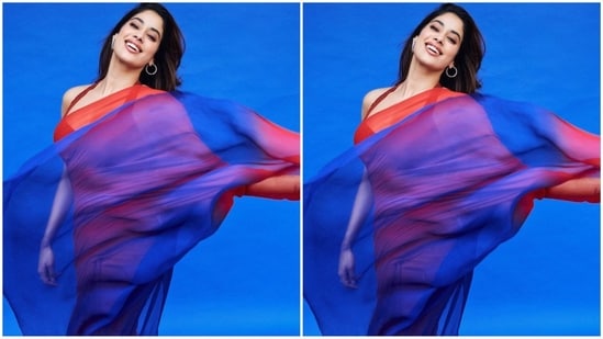 On Sunday, Janhvi gave her fans a weekend treat as the actress took to Instagram and uploaded a series of stunning pictures accompanied by the caption, "Trailer day (red heart emoji) #MrandMrsMahi. In the post she can be seen radiating glam vibes in an ombre saree.(Instagram/@janhvikapoor)