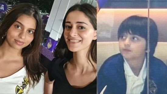 Suhana Khan, Ananya Panday and AbRam Khan at Eden Gardens.