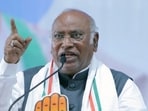 Congress President Mallikarjun Kharge addresses a public meeting. (ANI file photo)