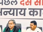 Congress leader Shashi Tharoor said the words PM Modi was using in public could not be used even in closed groups (HT PHOTO) Congress leader Shashi Tharoor said the words PM Modi was using in public could not be used even in closed groups (HT PHOTO)
