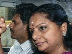 New Delhi, Mar 23 (ANI): BRS MLC K Kavitha being brought to Rouse Avenue Court to be produced before the Special Judge in connection with the Delhi Excise policy case (ANI Photo/ Amit Sharma) (Amit Sharma)