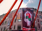 Prime Minister Narendra Modi's poster put up in Varanasi. Prime Minister Narendra Modi's poster put up in Varanasi.