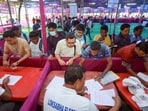 A dispersal centre in West Bengal during the ongoing Lok Sabha elections.(X)