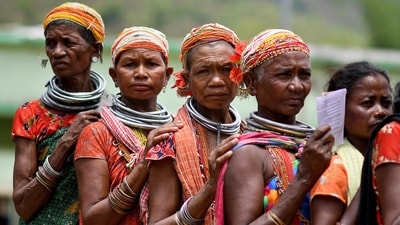 Women voters stand in a queue to cast their votes in Malkangiri district, Odisha, (Reuters) Women voters stand in a queue to cast their votes in Malkangiri district, Odisha, (Reuters)