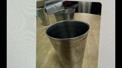 A picture of a glass posted as digital evidence with a complaint submitted on the cVigil app. (HTphoto) A picture of a glass posted as digital evidence with a complaint submitted on the cVigil app. (HTphoto)