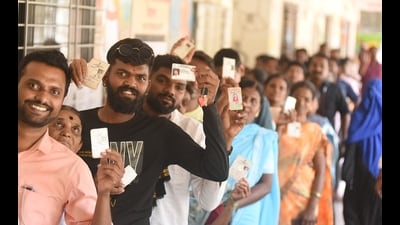 As per the election commission’s data, highest number of voters are at Wadgaonsheri with 467,669 voters. (HT PHOTO)