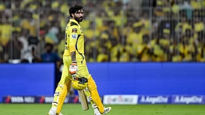 A dejected Ravindra Jadeja walks back after being given out (AFP) A dejected Ravindra Jadeja walks back after being given out (AFP)