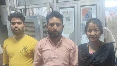 Domestic help Basanti (extreme right) with two of the gang members. (HT File) Domestic help Basanti (extreme right) with two of the gang members. (HT File)