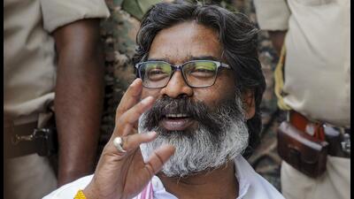 Former Jharkhand chief minister Hemant Soren. (PTI) Former Jharkhand chief minister Hemant Soren. (PTI)