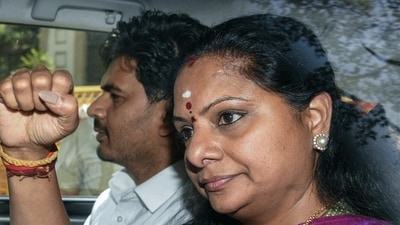 New Delhi, Mar 23 (ANI): BRS MLC K Kavitha being brought to Rouse Avenue Court to be produced before the Special Judge in connection with the Delhi Excise policy case (ANI Photo/ Amit Sharma) (Amit Sharma) New Delhi, Mar 23 (ANI): BRS MLC K Kavitha being brought to Rouse Avenue Court to be produced before the Special Judge in connection with the Delhi Excise policy case (ANI Photo/ Amit Sharma) (Amit Sharma)