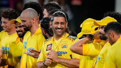 Dhoni stepped down as CSK captain just before the start of the 2024 season of the IPL. (PTI) Dhoni stepped down as CSK captain just before the start of the 2024 season of the IPL. (PTI)
