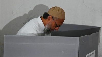 AIMIM president Asaduddin Owaisi said the country is bigger than any individual and people should vote for the country. "The country is bigger than any individual. Don't vote for an individual and vote for the country and vote for a party," the AIMIM leader said. (PTI) AIMIM president Asaduddin Owaisi said the country is bigger than any individual and people should vote for the country. "The country is bigger than any individual. Don't vote for an individual and vote for the country and vote for a party," the AIMIM leader said. (PTI)