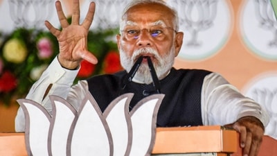 Addressing an election rally in Hajipur Lok Sabha constituency of Bihar, PM Narendra Modi said the money recovered in raids against politicians “belonged to the country’s poor”. (PTI) Addressing an election rally in Hajipur Lok Sabha constituency of Bihar, PM Narendra Modi said the money recovered in raids against politicians “belonged to the country’s poor”. (PTI)