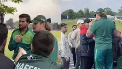 Afghan fan misbehaves with Pakistan speedster Shaheen Afridi (X Image) Afghan fan misbehaves with Pakistan speedster Shaheen Afridi (X Image)