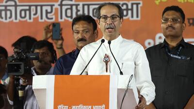 Shiv Sena (UBT) chief Uddhav Thackeray during an election meeting in Anushakti Nagar in Mumbai (HT Photo/Bachchan Kumar) Shiv Sena (UBT) chief Uddhav Thackeray during an election meeting in Anushakti Nagar in Mumbai (HT Photo/Bachchan Kumar)