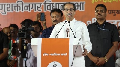 Shiv Sena Chief Uddhav Thackeray (UTB) during election campaign MVA's at Anushakti Nagar in Mumbai, India, on Sunday, May 12, 2024.  (Photo by Bachchan Kumar/ HT PHOTO) (HT PHOTO)