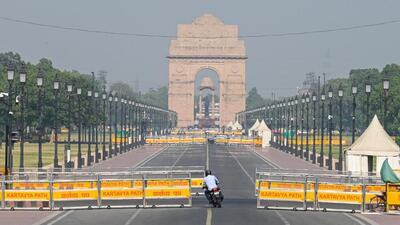 View from the Kartavya Path on a hot summer day in New Delhi. (Raj K Raj/ HT Photo) View from the Kartavya Path on a hot summer day in New Delhi. (Raj K Raj/ HT Photo)